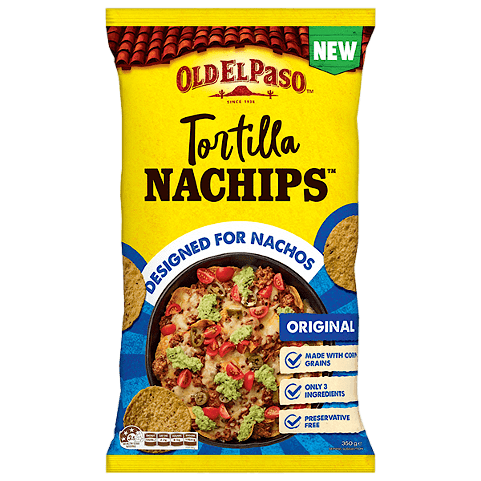package of Old El Paso Tortilla Nachips original 350g